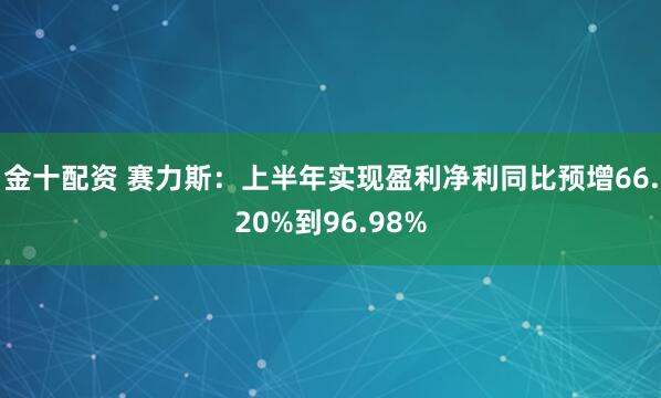 金十配资 赛力斯:上半年实现盈利净利同比预增66.20%到96.98%